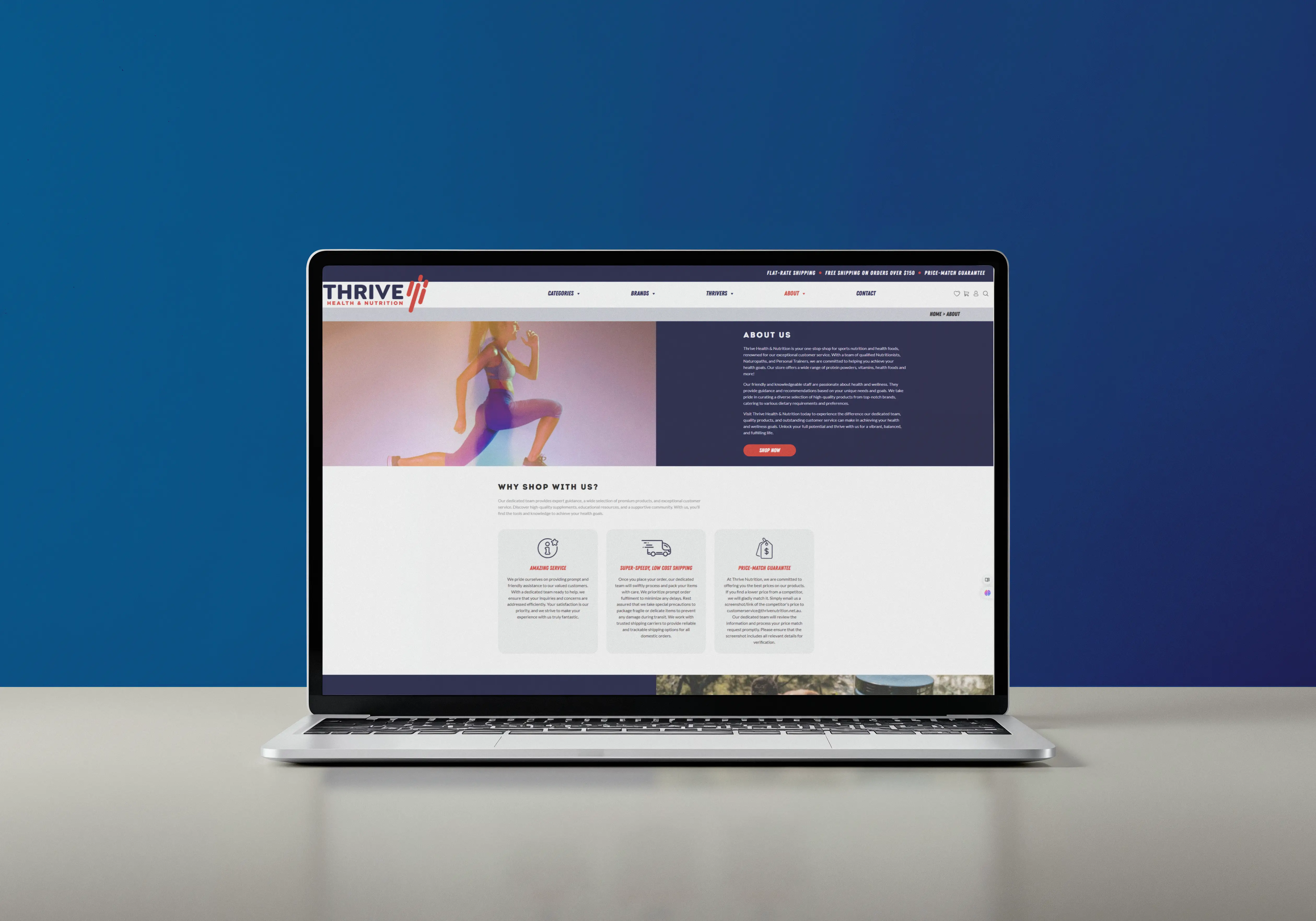 Thrive Health and Nutrition WordPress project