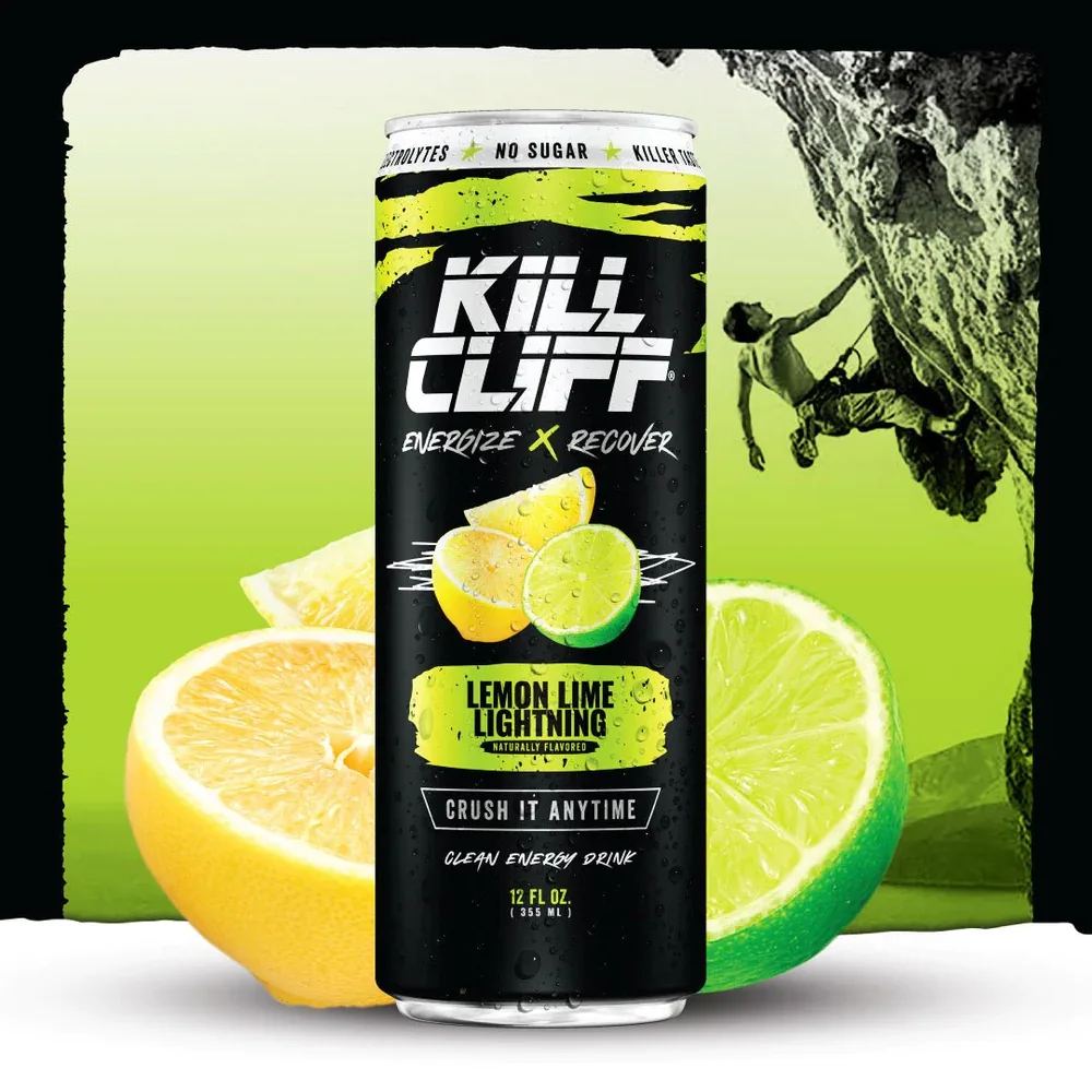 Kill Cliff energy drink packaging