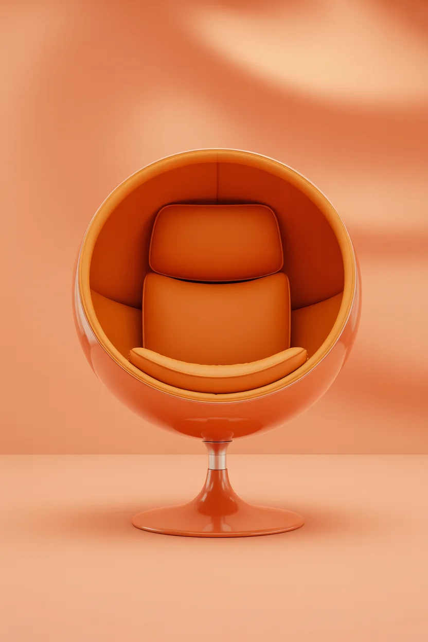 Abstract soft orange 3D object